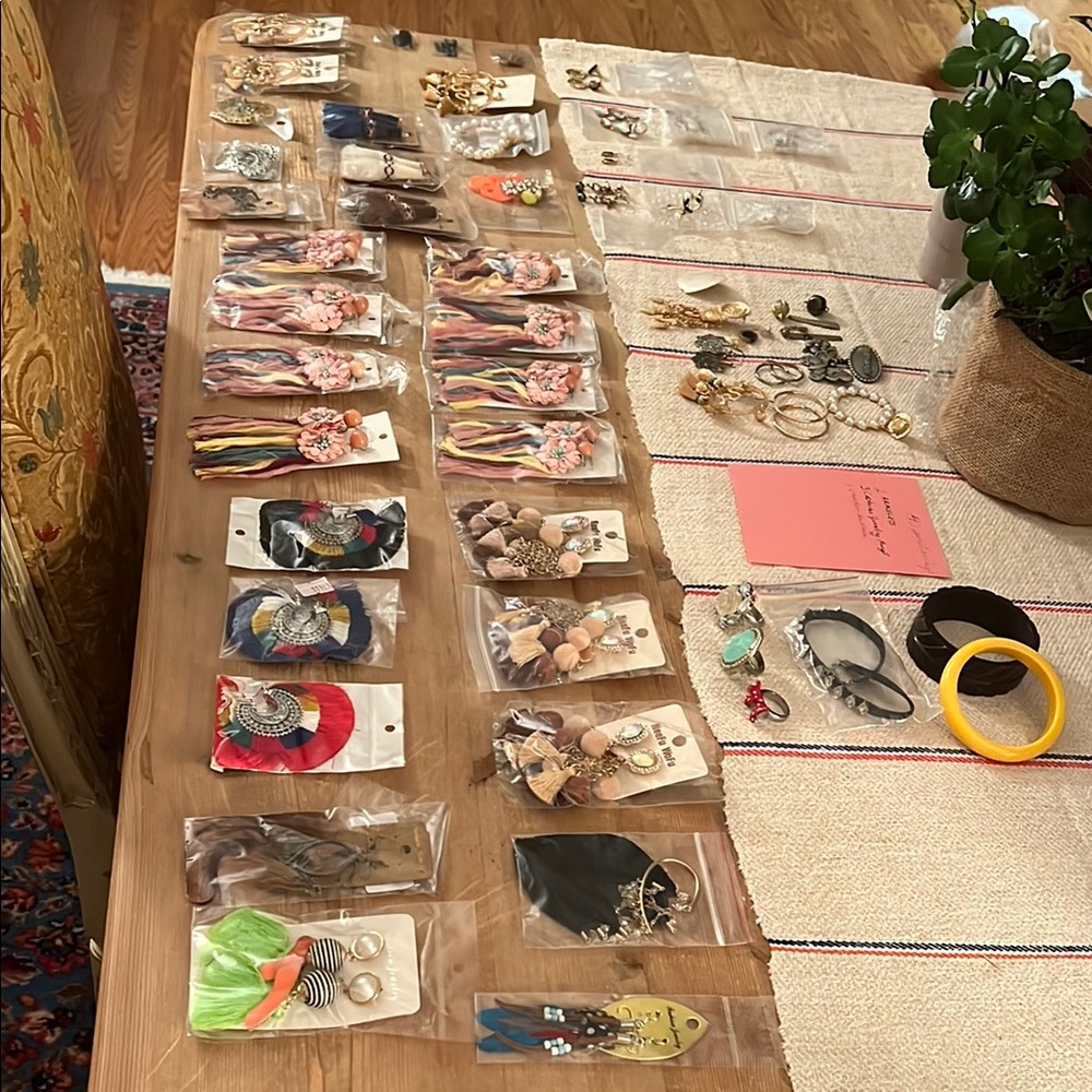 Jewelry Lot  40 pairs of earrings great for resale 46 total pieces